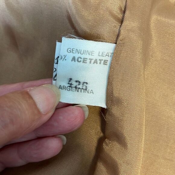 COMINT Vintage Brown Suede Fringe Jacket Blazer Size Medium Argentina - Picture 10 of 12